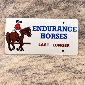 Endurance Rider License Plate Cover